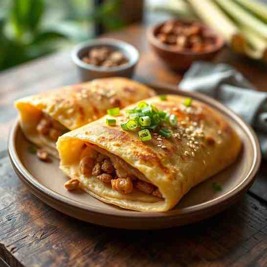 Apam Balik Recipe - Fluffy Malaysian Stuffed Pancakes with Roasted Peanuts